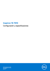 Dell Inspiron 16 7610 Configuración Y Especificaciones