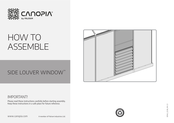 Palram Canopia SIDE LOUVER WINDOW Manual De Instrucciones
