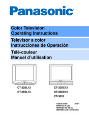Panasonic CT-32SL13 Instrucciones De Operación