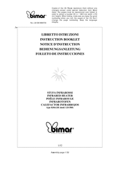 Bimar K84.GR Folleto De Instrucciones