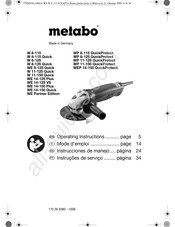 Metabo WP 8-125 QuickProtect Instrucciones De Manejo