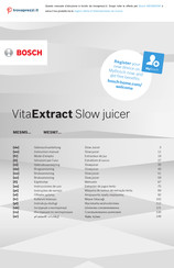 Bosch VitaExtract MESM500W Instrucciones De Uso