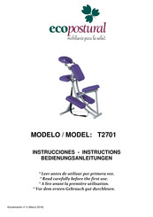 ECOPOSTURAL T2701 Instrucciones