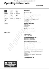 Hotpoint Ariston LFF 835 Manual De Instrucciones