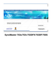 Samsung SyncMaster 753DFX Manual Del Usuario
