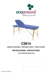 ECOPOSTURAL C3614 Instrucciones