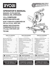 Ryobi TS1346 Manual Del Operador