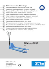 Gude GHW 2000 BASIC Traduccion Del Manual De Instrucciones Originale