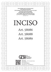 Gessi INCISO 58088 Instrucciones De Montaje