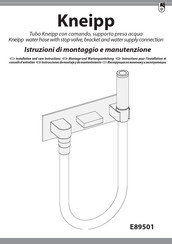 Bossini Kneipp E89501 Instrucciones De Montaje Y De Mantenimiento