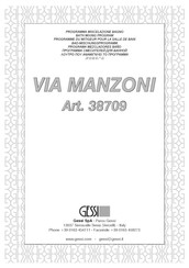 Gessi VIA MANZONI 38709 Manual Del Usuario