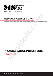 MSW Motor Technics MSW-PTM-02 Manual De Instrucciones