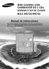 Samsung MAX-WS750 Manual De Instrucciones