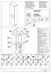 Forma Ideale FELIX 1K UP 00289 Instrucciones De Montaje