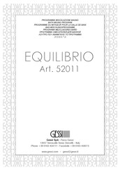 Gessi EQUILIBRIO 52011 Instrucciones De Montaje