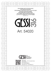 Gessi 316 54020 Manual Del Usuario