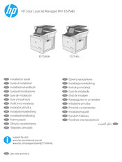 HP LASERJET E57540DN Guia De Instalacion