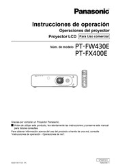 Panasonic PT-FX400E Instrucciones De Operación