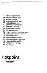 Hotpoint Ariston RHHF 9.7F LB X Instrucciones De Uso