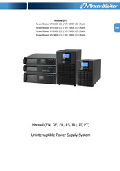 PowerWalker VFI 3000 LCD Manual Del Usuario