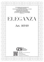 Gessi ELEGANZA 46040 Manual Del Usuario