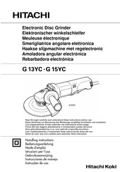 Hitachi Koki G13YC Instrucciones De Manejo