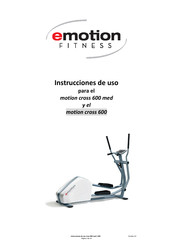 Emotion Fitness motion cross 600 med Instrucciones De Uso