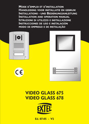 Extel VIDEO GLASS 678 Instrucciones De Uso E Instalación