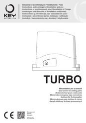 Key Automation TURBO SC80 Instrucciones Y Advertencias Para Su Instalación Y Uso