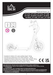 HOMCOM 371-021BU Manual Del Usuario