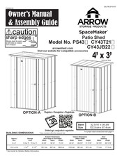 Arrow SpaceMaker CY43T21 Serie Manual Del Propietario E Instrucciones De Ensamblaje