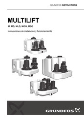 Grundfos Multilift MDG Serie Instrucciones De Instalación Y Funcionamiento