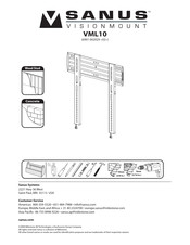 Sanus VisionMount VML10 Manual De Instrucciones