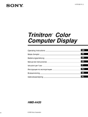 Sony Trinitron HMD-A420 Manual De Instrucciones