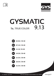 GYS GYSMATIC TRUE COLOR 9.13 Manual De Instrucciones