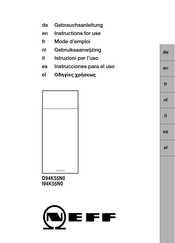 NEFF I94K55N0 Instrucciones Para El Uso