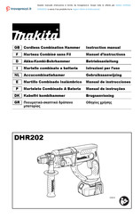 Makita DHR202ZJ Manual De Instrucciones