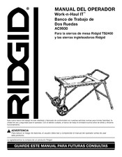 RIDGID Work-n-Haul IT AC9930 Manual Del Operador