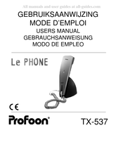 Profoon TX-537 Modo De Empleo