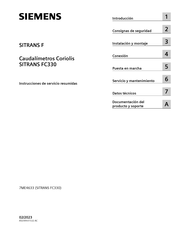 Siemens SITRANS FC330 Instrucciones De Servicio Resumidas