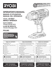 Ryobi PCL265 Manual Del Operador