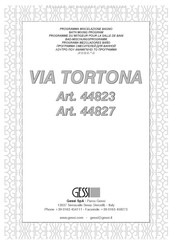 Gessi VIA TORTONA 44827 Manual Del Usuario