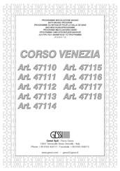 Gessi CORSO VENEZIA 47116 Manual Del Usuario