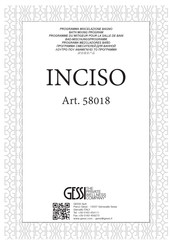 Gessi INCISO 58018 Manual Del Usuario