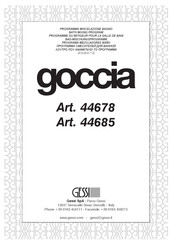 Gessi Goccia 44678 Manual Del Usuario