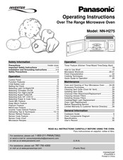 Panasonic NN-H275 Instrucciones De Operación