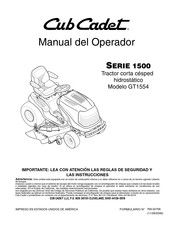 Cub Cadet 1500 Serie Manual Del Operador