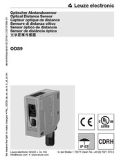 Leuze Electronic ODS9 Manual Del Usuario