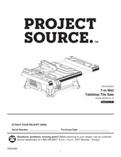 Project Source 2590044 Manual Del Usuario