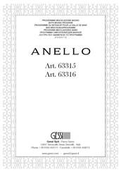 Gessi ANELLO 63315 Manual Del Usuario